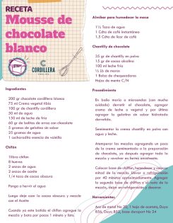 Mousse Chocolate Blanco